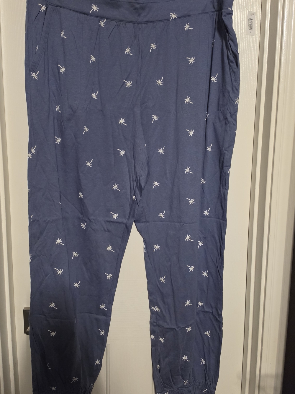Women’s Navy Palm-Print Lounge Pajama Pants